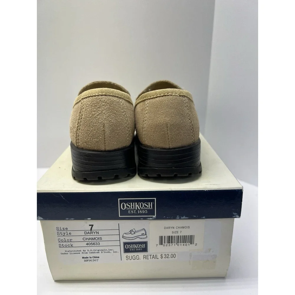 Oshkosh Daryn Chamois Girl Size 7 Slip On Shoes Vintage Y2K 90s  Mary Jane